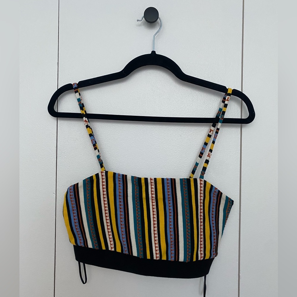 Zara - Colorful Striped Knit Crop Top